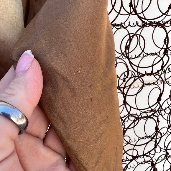 Vintage Mureli silk gold floral vineyard bomber jacket - Picture 5 of 6